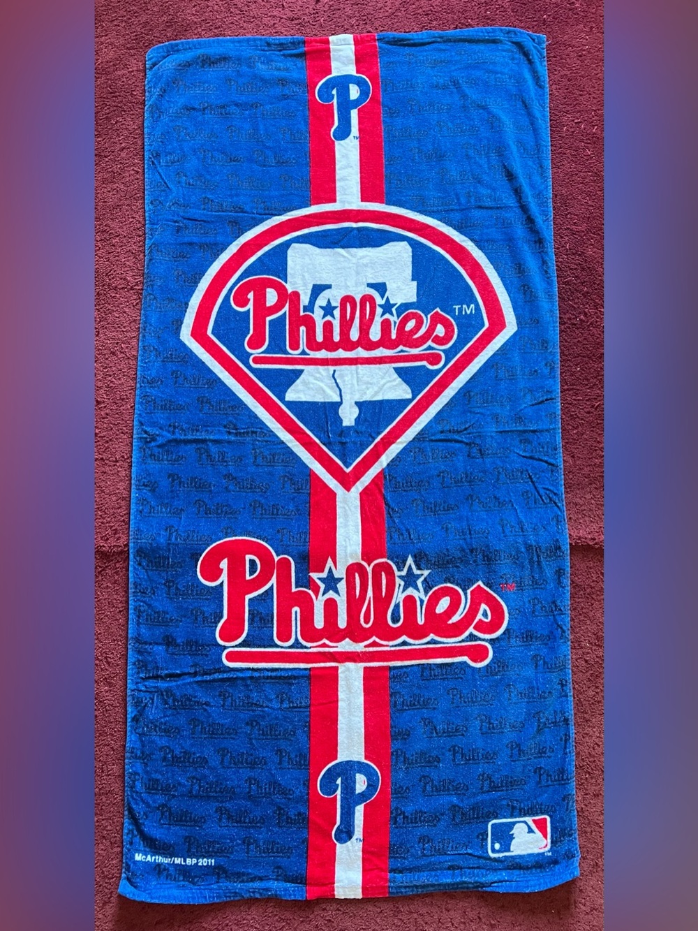 MLB Phillies Beach Towel - Blue, Red, White